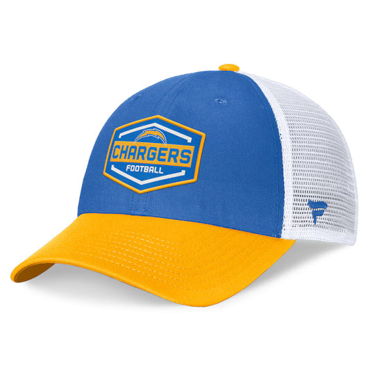 Los Angeles Chargers Fanatics Bench Trucker Adjustable Hat - Powder Blue/Gold