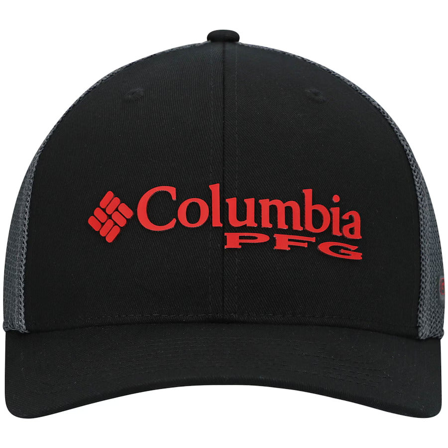 Georgia Bulldogs Columbia PFG Flex Hat - Black/Gray