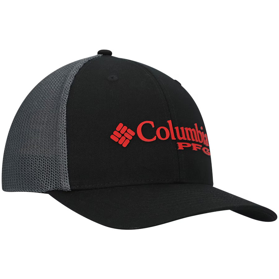 Georgia Bulldogs Columbia PFG Flex Hat - Black/Gray