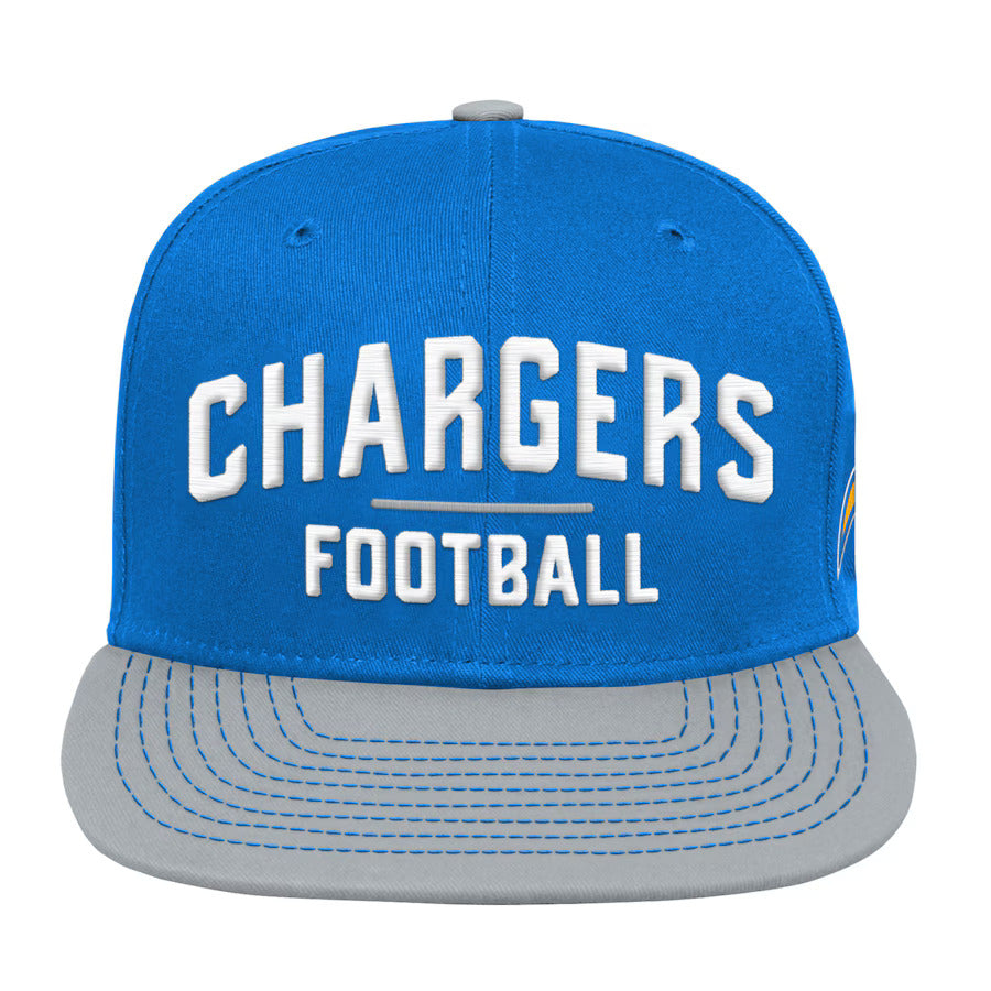 Los Angeles Chargers Preschool Lock Up Snapback Hat - Powder Blue/Gray