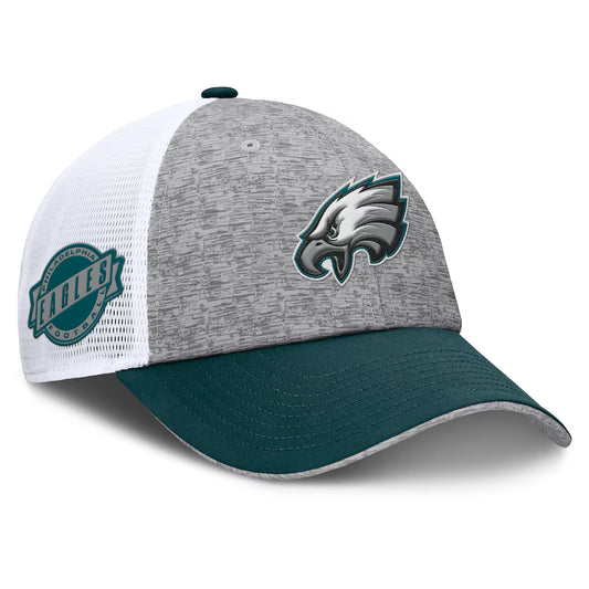 Philadelphia Eagles Fanatics Option Trucker Adjustable Hat - Gray/Green