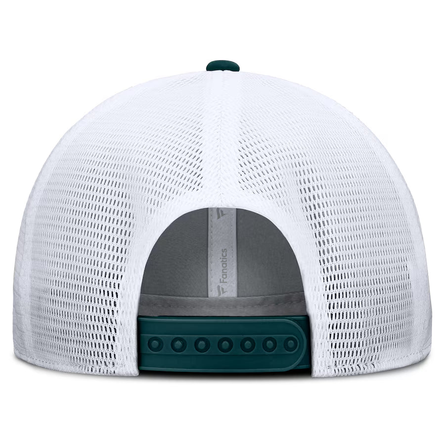 Philadelphia Eagles Fanatics Option Trucker Adjustable Hat - Gray/Green