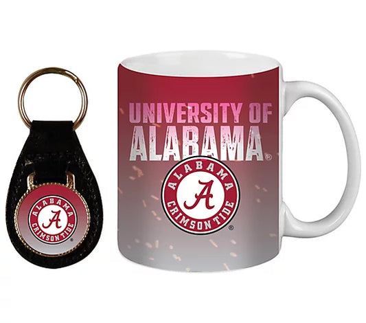 Alabama Crimson Tide  Collegiate Coffee Cup & Key Fob Gift Set