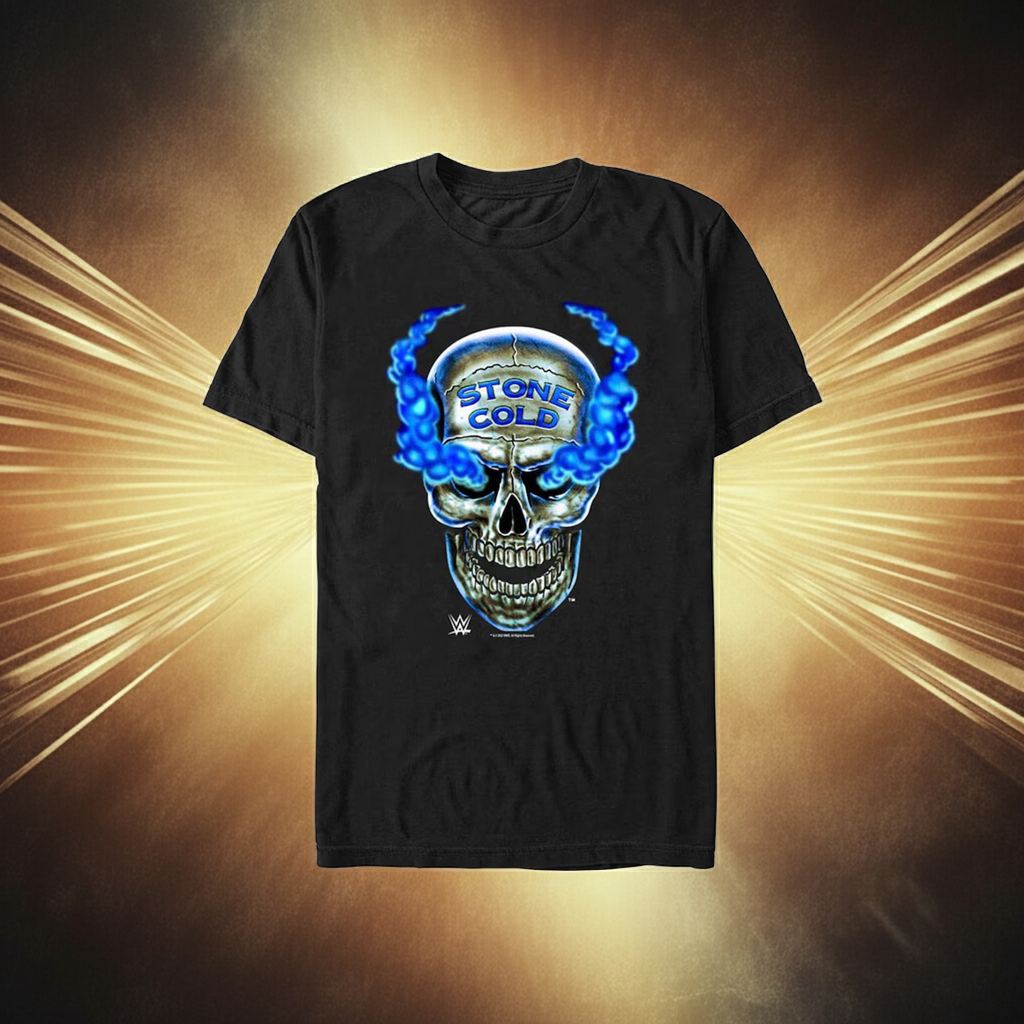 "Stone Cold" Steve Austin Mad Engine Skull Graphic T-Shirt - Black - J&W Sports Apparel