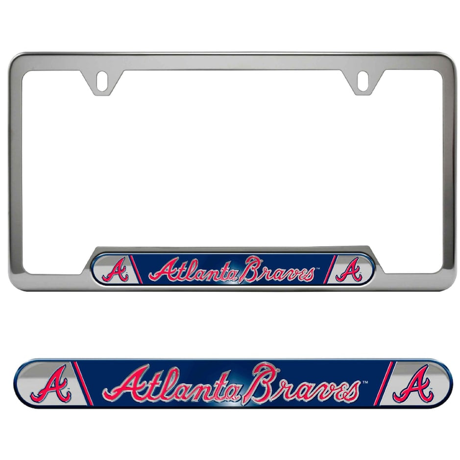 Atlanta Braves Logo Brands Embossed License Plate Frame