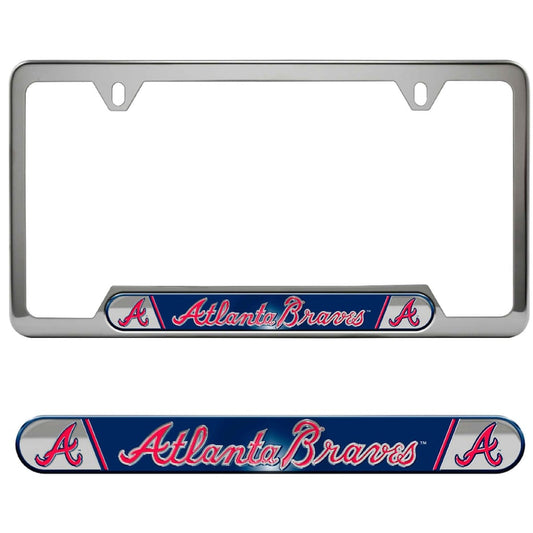 Atlanta Braves Logo Brands Embossed License Plate Frame