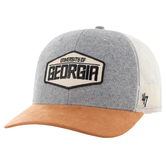 Georgia Bulldogs '47 Drover Trucker Adjustable Hat - Heather Gray