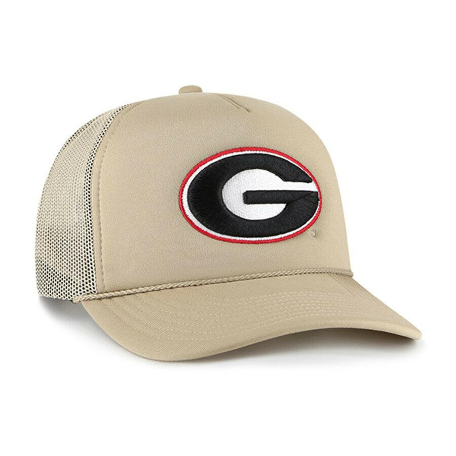 Georgia Bulldogs '47 Khaki Foam Front Mesh Trucker Snapback Hat - J&W Sports Apparel