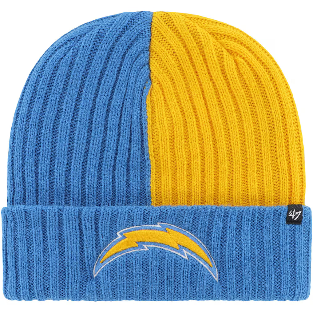 LOS ANGELES CHARGERS BLUE RAZ FRACTURE 47 CUFF KNIT