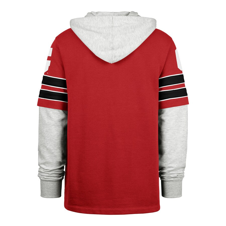 Georgia Bulldogs '47 Blitz Cornerback Lacer Pullover Hoodie - Red - J&W Sports Apparel