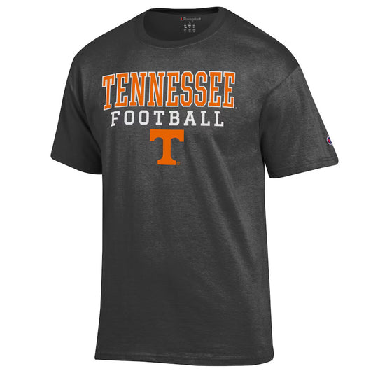 Tennessee Volunteers Champion Football Stack T-Shirt - Gray