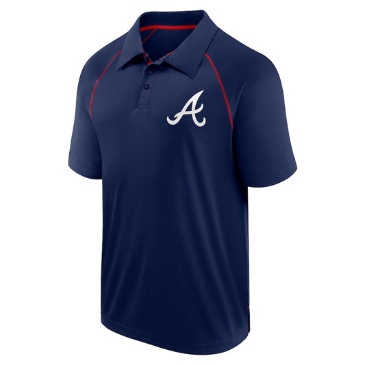 Atlanta Braves Fanatics Strong Alone Raglan Polo - Navy