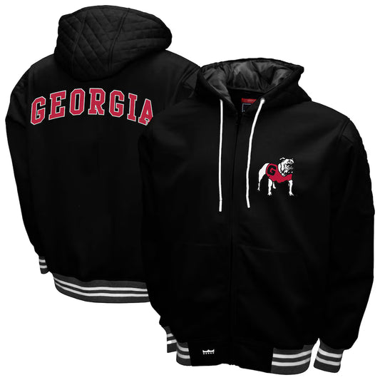 Georgia Bulldogs Franchise Club Grind Full-Zip Hoodie Jacket - Black