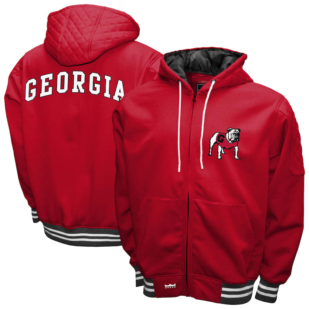 Georgia Bulldogs Franchise Club Grind Full-Zip Hoodie Jacket - Red
