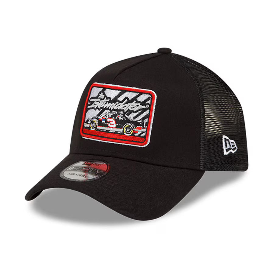 Dale Earnhardt New Era Legends Intimidator- 9FORTY A-Frame Trucker Snapback Adjustable Hat - Black - J&W Sports Apparel
