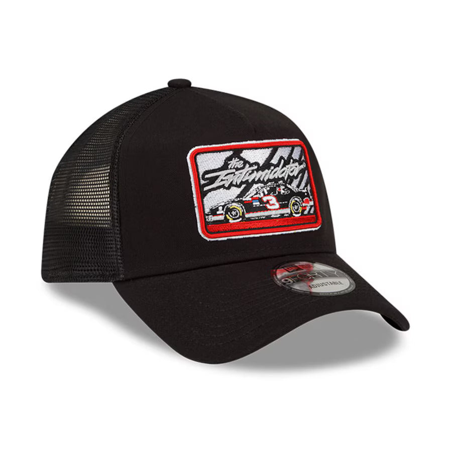 Dale Earnhardt New Era Legends Intimidator- 9FORTY A-Frame Trucker Snapback Adjustable Hat - Black - J&W Sports Apparel
