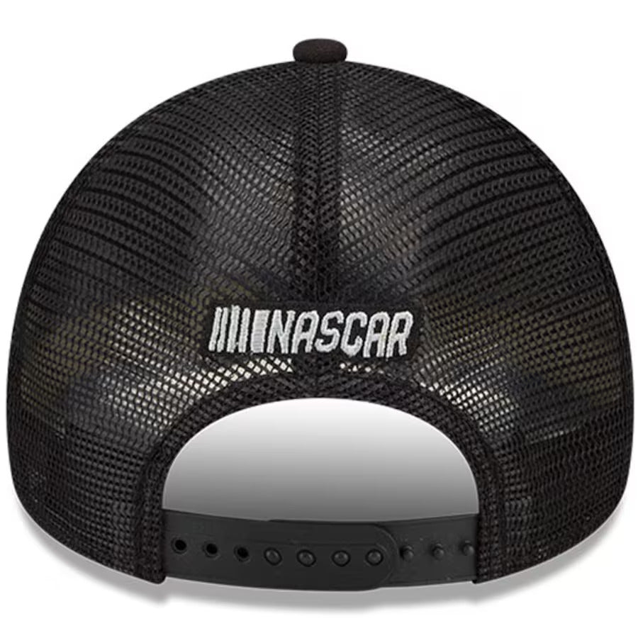 Dale Earnhardt New Era Legends Intimidator- 9FORTY A-Frame Trucker Snapback Adjustable Hat - Black - J&W Sports Apparel