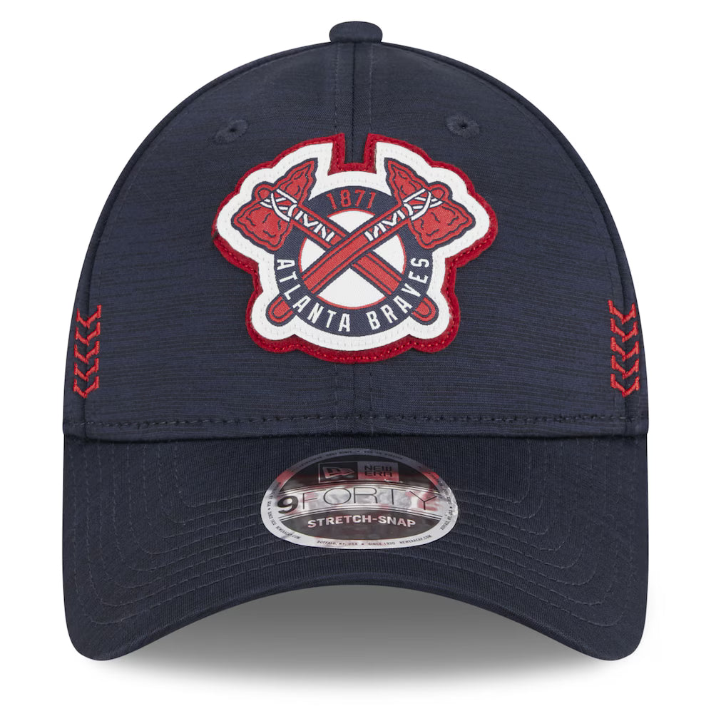Atlanta Braves New Era 2024 Clubhouse 9FORTY Adjustable Hat - Navy