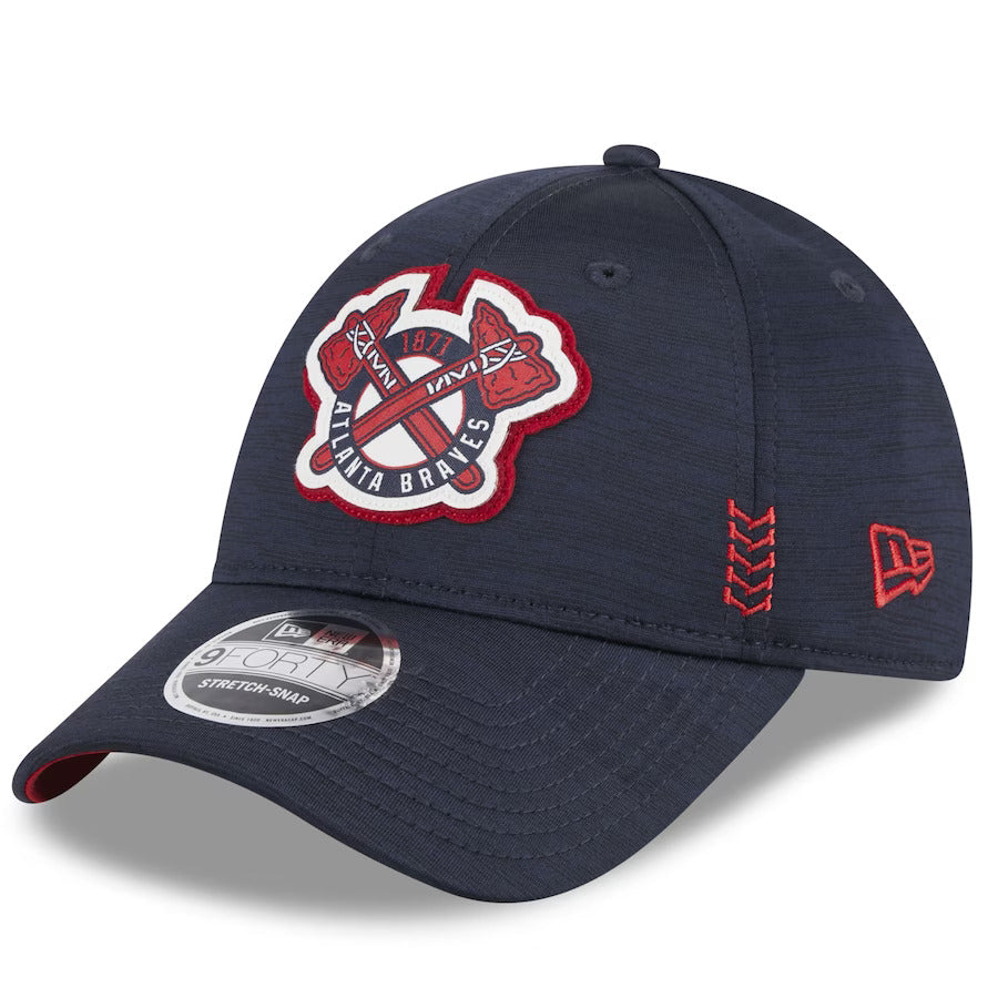 Atlanta Braves New Era 2024 Clubhouse 9FORTY Adjustable Hat - Navy