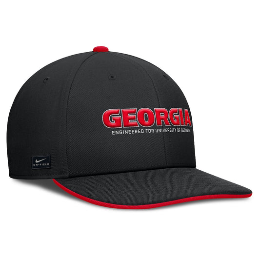 Georgia Bulldogs Nike 2025 On-Field Pro Performance Adjustable Hat - Black - J&W Sports Apparel