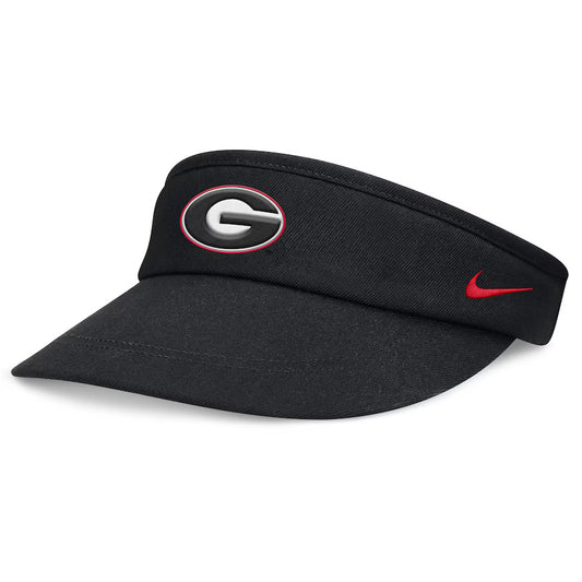 Georgia Bulldogs Nike Sideline Coaches Adjustable Visor - Black Size M/L (OSFM)