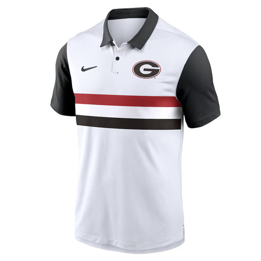 Georgia Bulldogs Nike Primetime Campus Vapor Performance Polo - White - J&W Sports Apparel