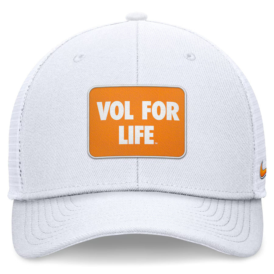 Tennessee Volunteers Nike Local Rise Trucker Adjustable Hat - White