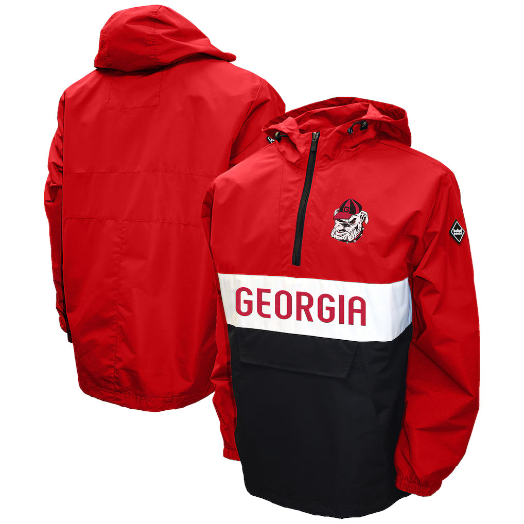Georgia Bulldogs Alpha Anorak Half-Zip Pullover Jacket - Red