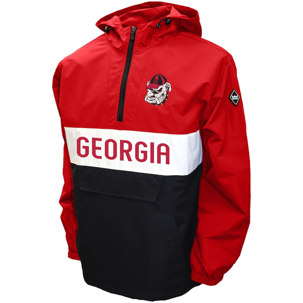 Georgia Bulldogs Alpha Anorak Half-Zip Pullover Jacket - Red