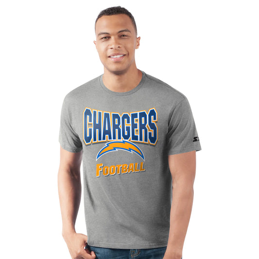 Los Angeles Chargers Starter Prime Time T-Shirt - Heather Gray