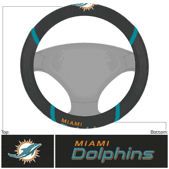 Miami Dolphins Steering Wheel Cover - J&W Sports Apparel