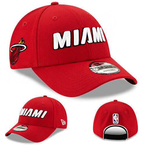 New Era 9Forty Miami Heat Adjustable Hat - Red