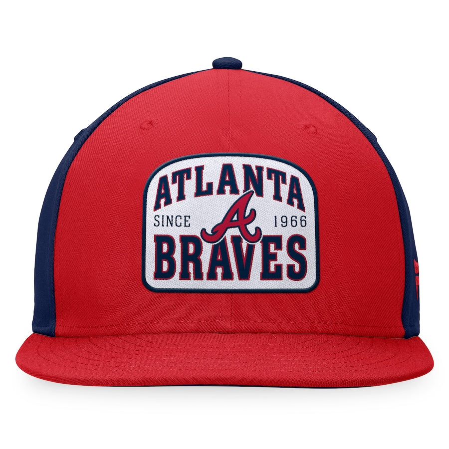 Atlanta Braves Fanatics Cycle Snapback Hat - Red/Navy