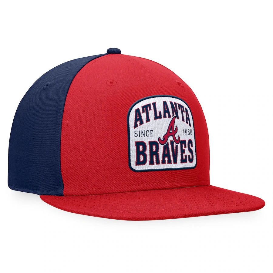 Atlanta Braves Fanatics Cycle Snapback Hat - Red/Navy