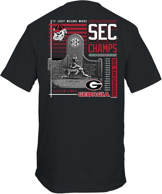 Georgia Football 2024 SEC Champions Short Sleeve T-Shirt - J&W Sports Apparel