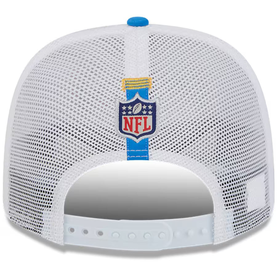 Los Angeles Chargers New Era 2024 NFL Training Camp Throwback 9SEVENTY Trucker Hat - White/Powder Blue