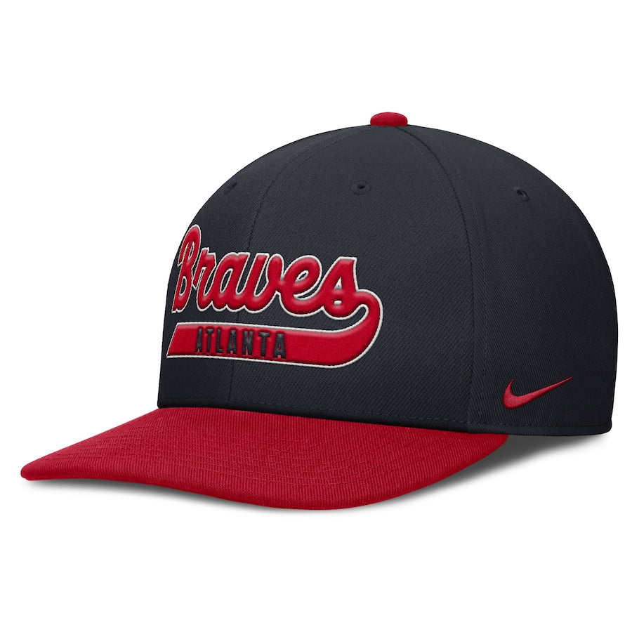 Atlanta Braves Nike Pro Performance Snapback Hat - Navy/Red - J&W Sports Apparel