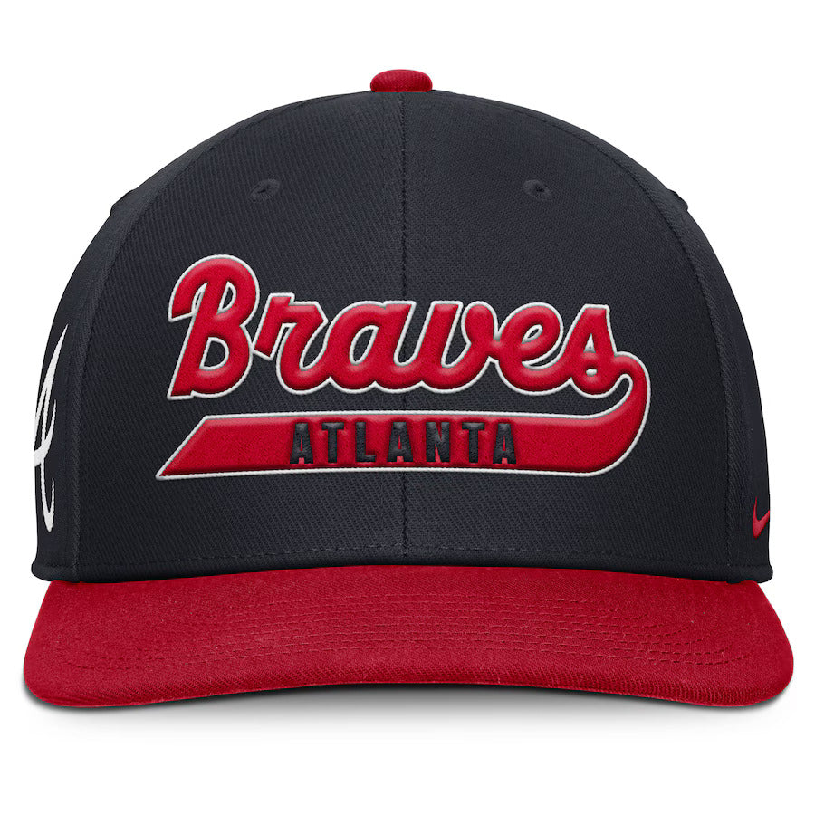Atlanta Braves Nike Pro Performance Snapback Hat - Navy/Red - J&W Sports Apparel