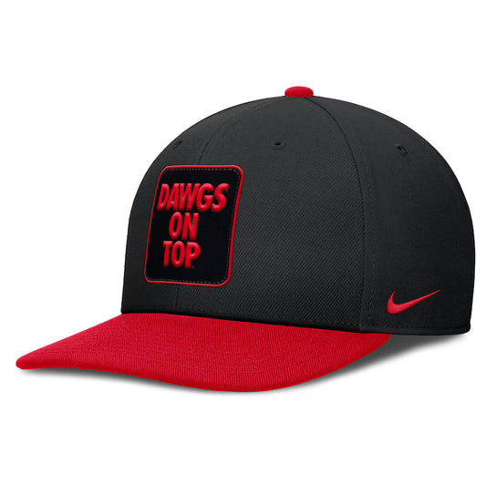 Georgia Bulldogs Nike 2025 Sideline Campus Pro Local Snapback Hat - Black/Red