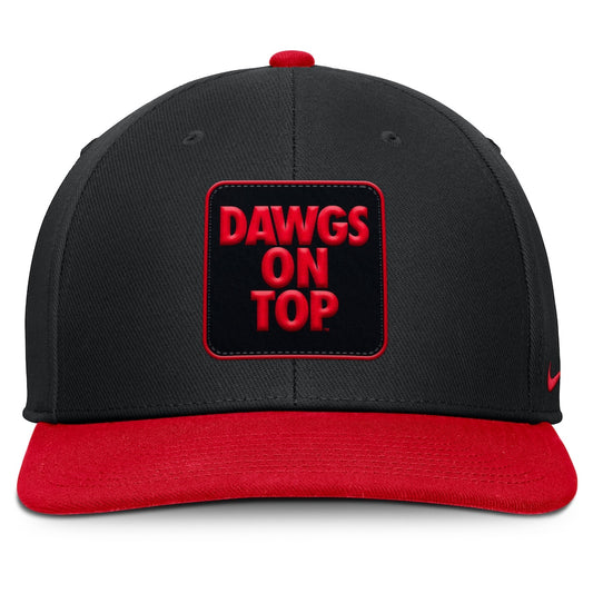 Georgia Bulldogs Nike 2025 Sideline Campus Pro Local Snapback Hat - Black/Red