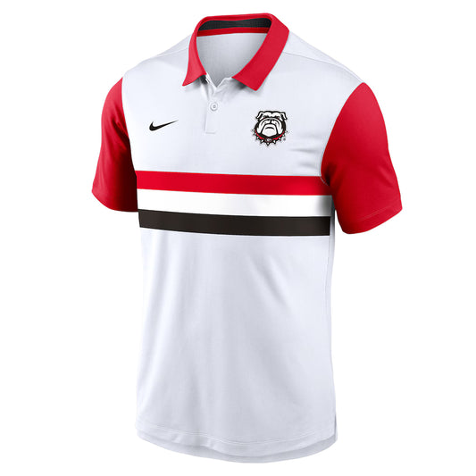Georgia Bulldogs Athletic Prep Alt Logo Vapor Dri-FIT Polo Nike White/Red