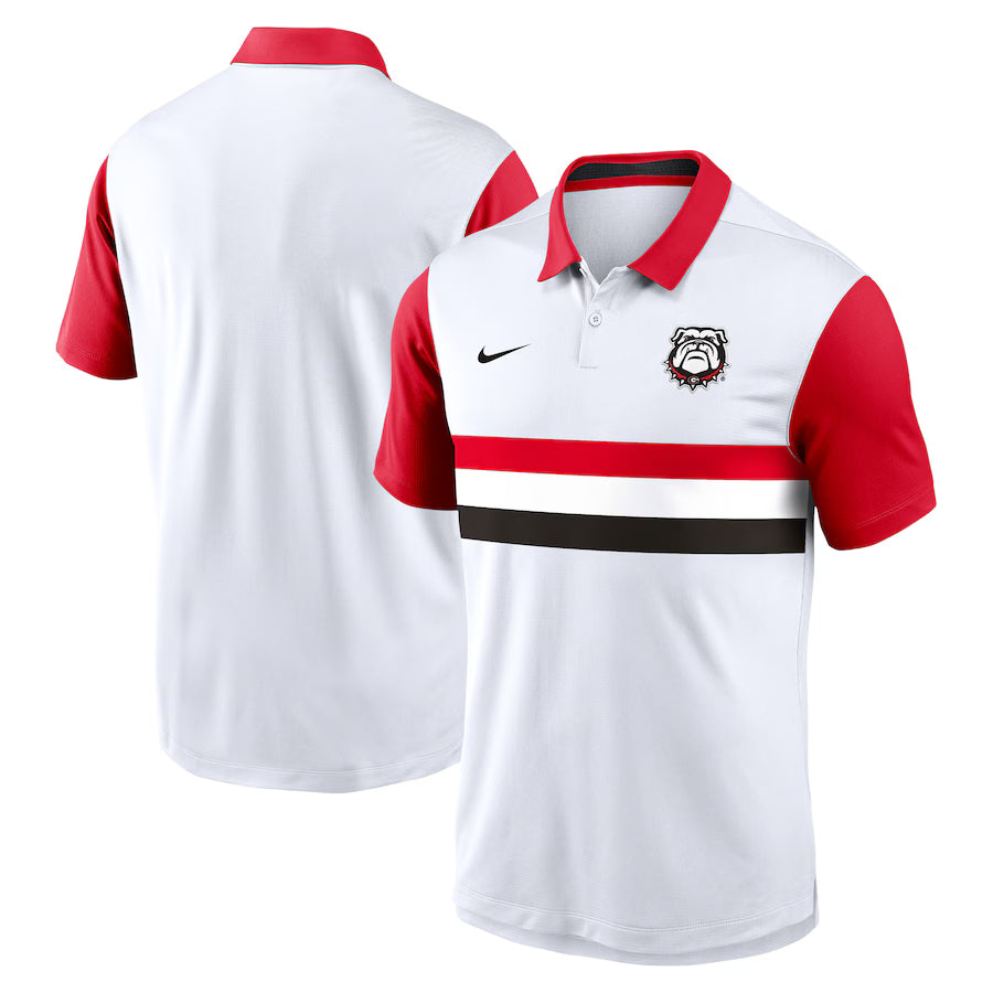 Georgia Bulldogs Nike Athletic Prep Alt Logo Vapor Performance Polo - White/Red