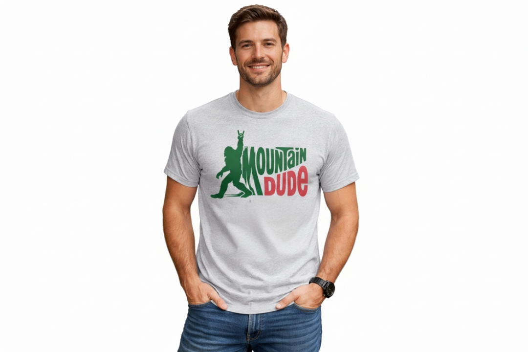 Mountain Dude Bigfoot  T-shirt Funny Squatch