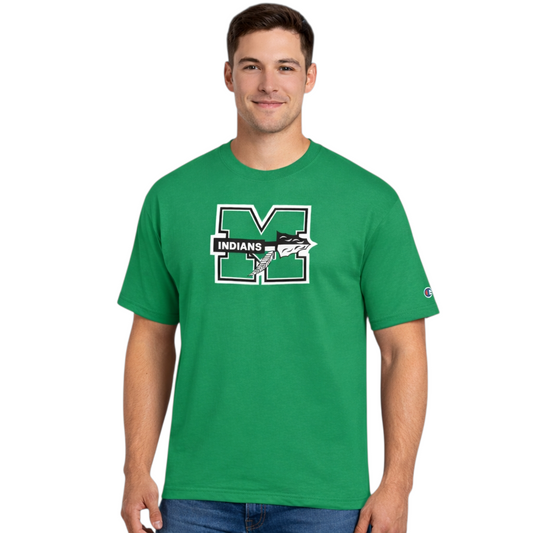 MURRAY COUNTY INDIANS  Champion Kelly Green Short Sleeve T-Shirt