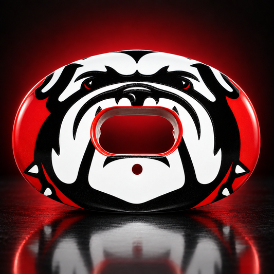 Bulldog Oxygen Football Mouthguard — Relentless Energy, Max Airflow & No-Boil Comfort