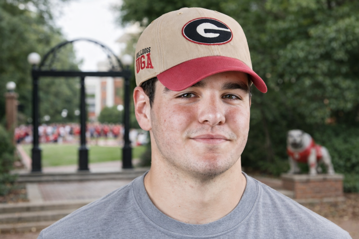 GEORGIA BULLDOGS VINTAGE  KHAKI ASHFORD 47 CLEAN UP