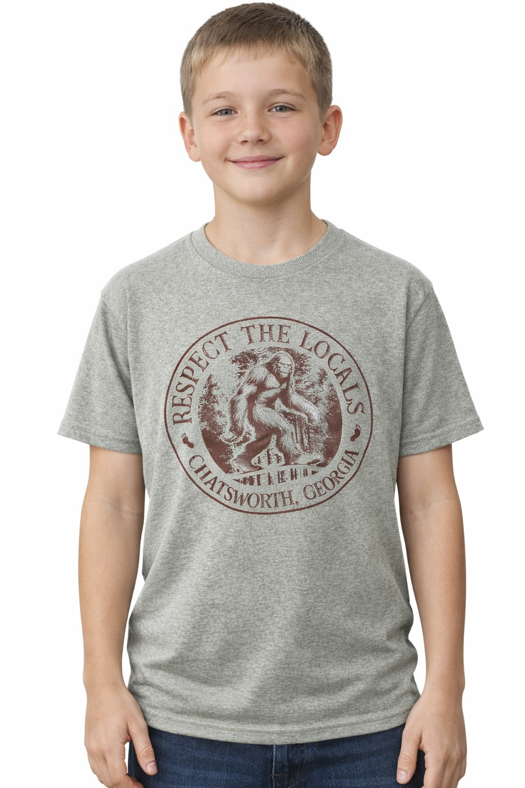 “Respect the Locals” Chatsworth Georgia Bigfoot Youth T-Shirt