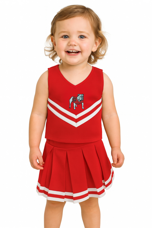 Georgia Bulldogs Cheerleader Dress - 3 Piece