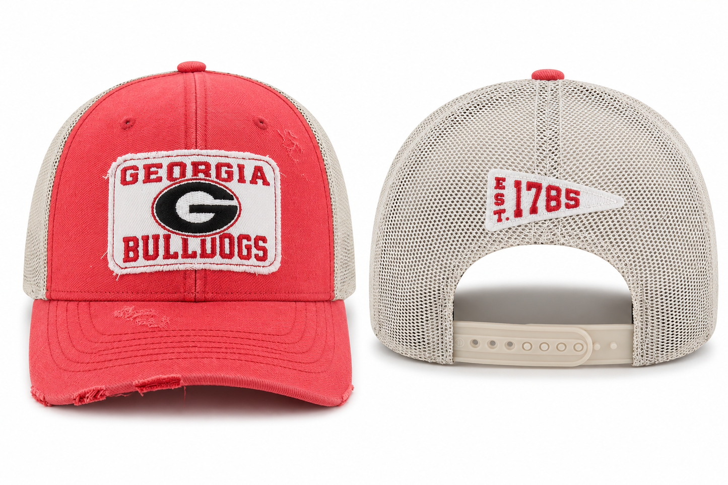 Georgia Bulldogs Red Egremont Well-Worn Adjustable Trucker Hat
