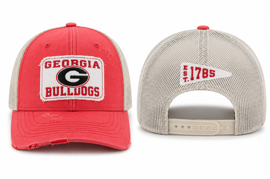 Georgia Bulldogs Red Egremont Well-Worn Adjustable Trucker Hat